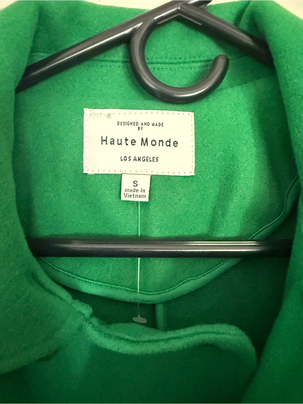 Haute Monde Bright Green Double-Breasted Pea Coat - Picture 2 of 7